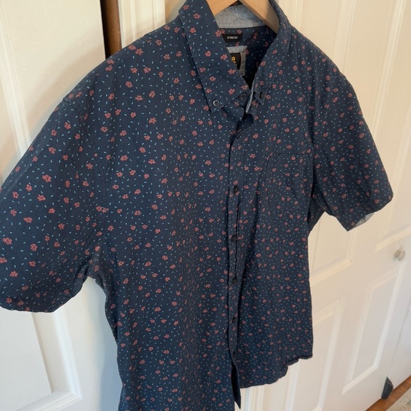 Lee Men’s Floral Button Down Short Sleeve Shirt Relaxed Fit Size XL - Picture 2 of 10